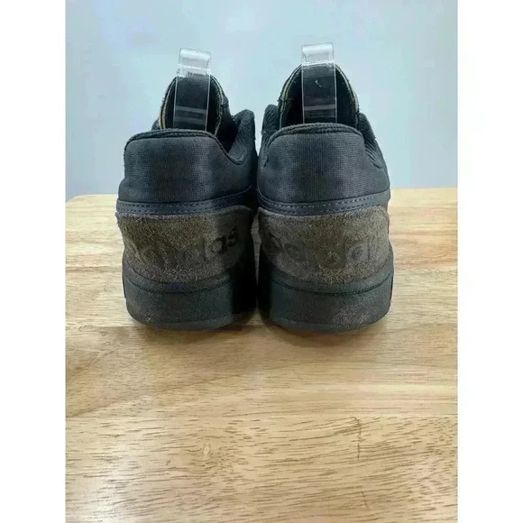 Adidas HOOPS‎ Black Low Classic Vintage Inspired Lace Up Sneaker Men's Size 11 - Picture 4 of 10